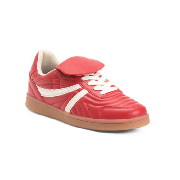 STEVE MADDEN Red Multi Leather Madrid Sneakers - Picture 1 of 2